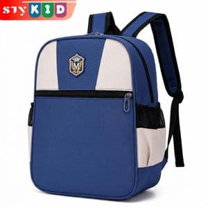 STY KID Kids School Backpack (Blue/Beige)