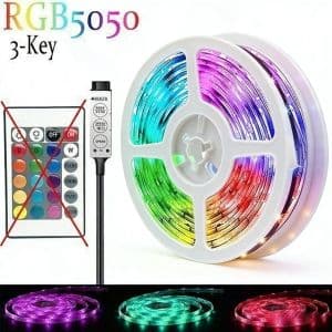 RGB 5050 3-Key LED Strip Light