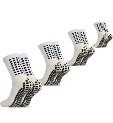 White Grip Socks (4 Pairs)