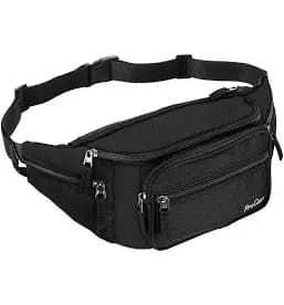 Black Multi-Pocket Waist Pack